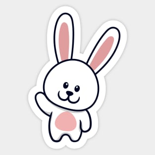 Cute Bunny Cartoon Sticker